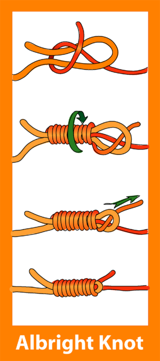 Albright knot tying diagram