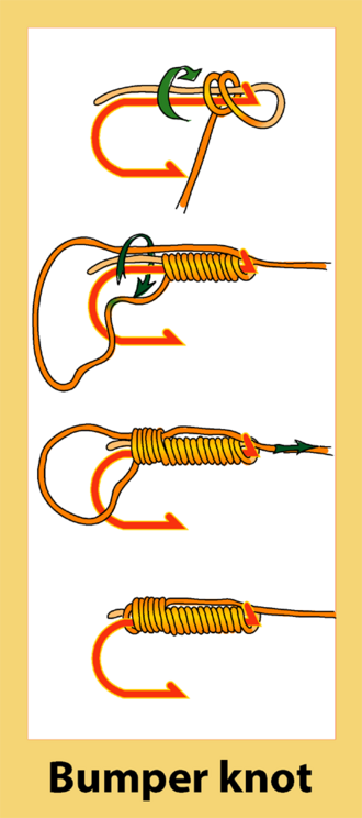 Egg loop knot diagram (bumper knot or bait loop)