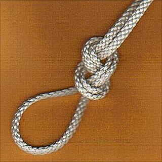 Figure-8 loop knot forming a loop at the end of fishing line