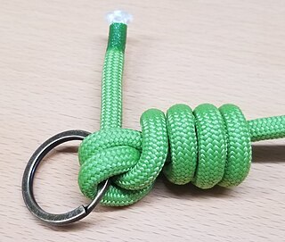 Trilene knot tied on a fishing hook